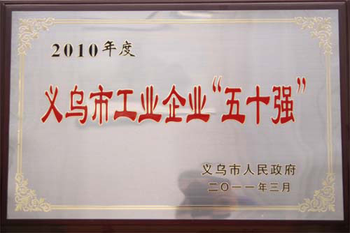 Top 50 Industrial Enterprises in Yiwu City